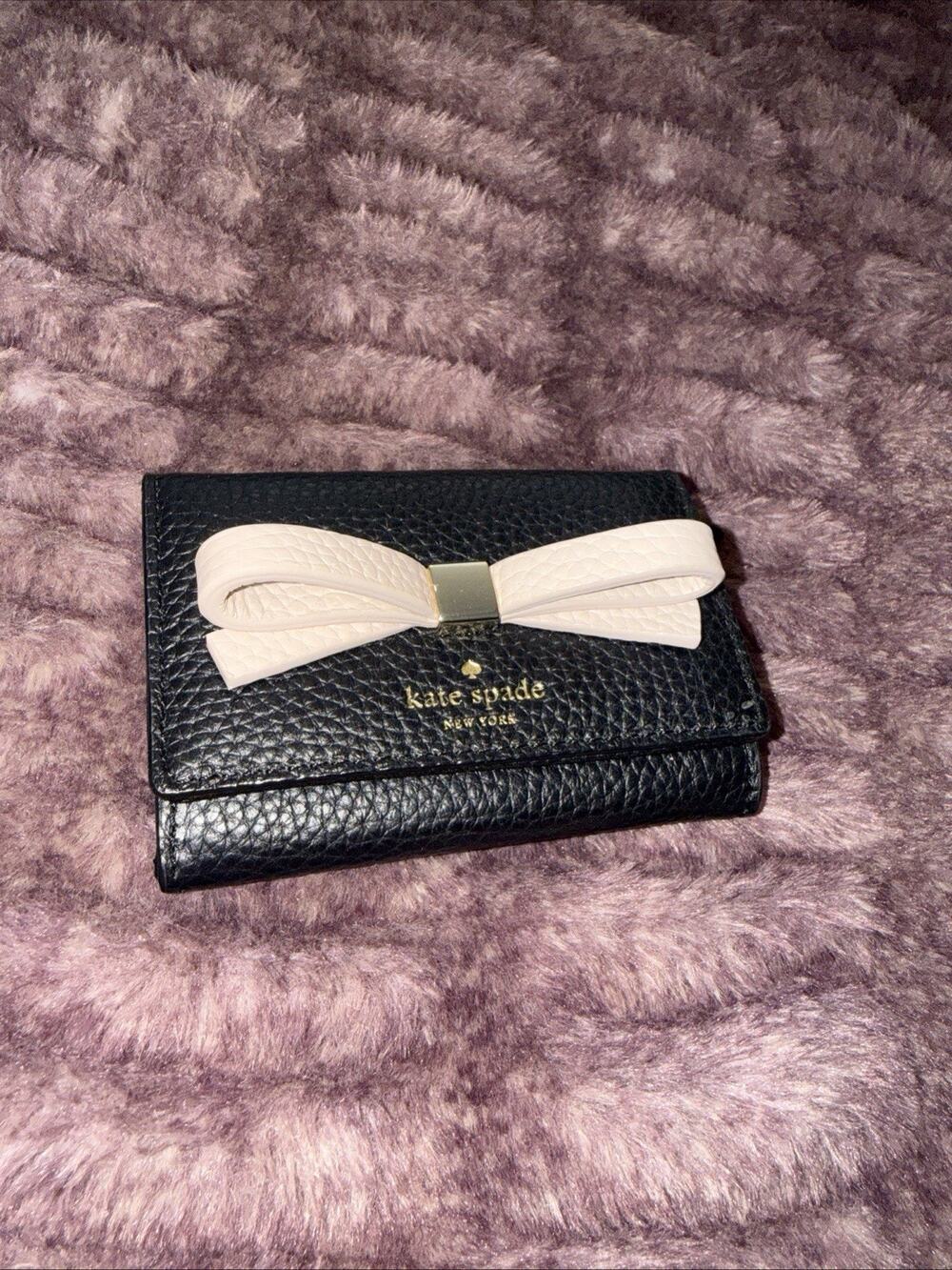 Kate Spade Coin Purse W.Leather Ribbon 100% Cow Leather ,Henderson street ,Darla